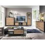 Voir la diapositive 4 : BEST MOBILIER Peter - meuble tv - effet bois et noir - 154 cm - style industriel