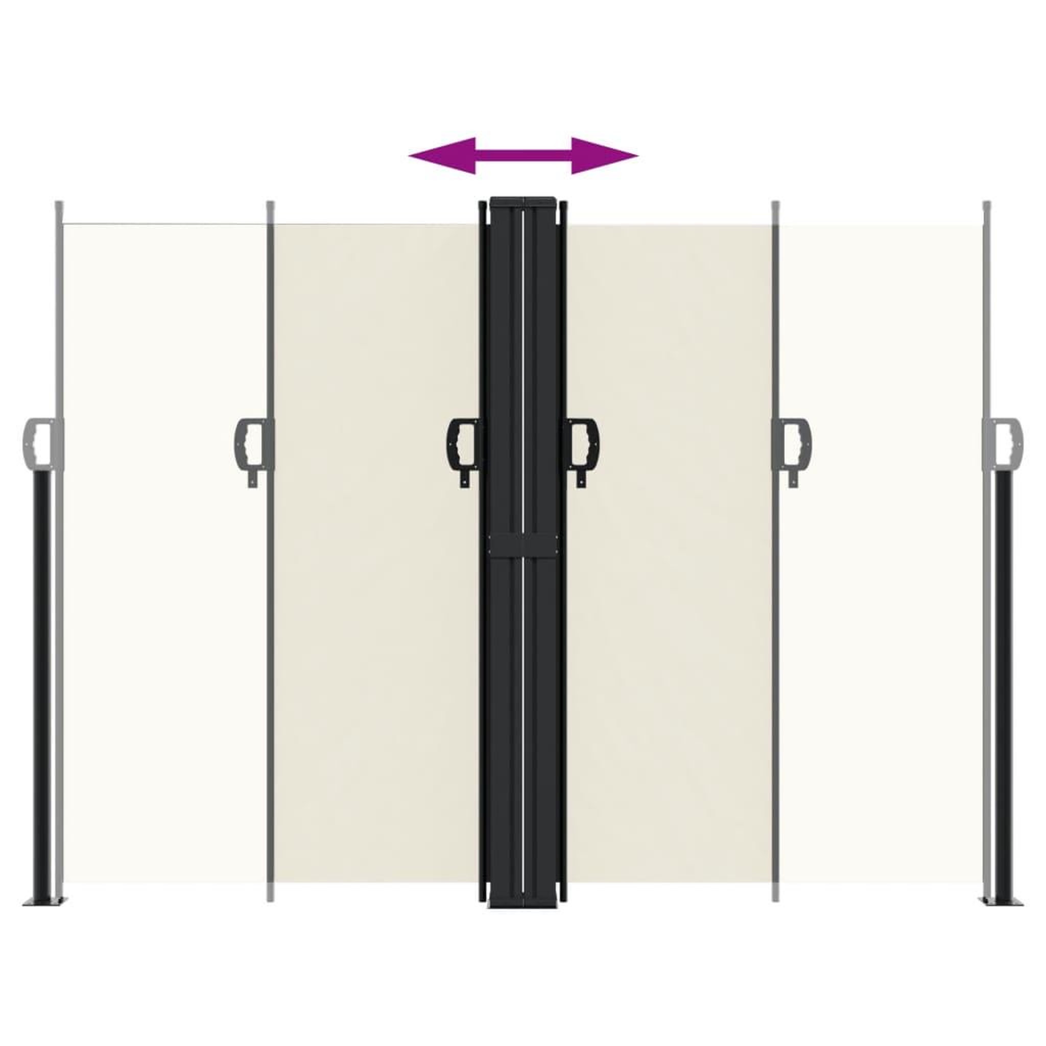 Voir la diapositive 5 : VIDAXL Auvent lateral retractable creme 180x600 cm