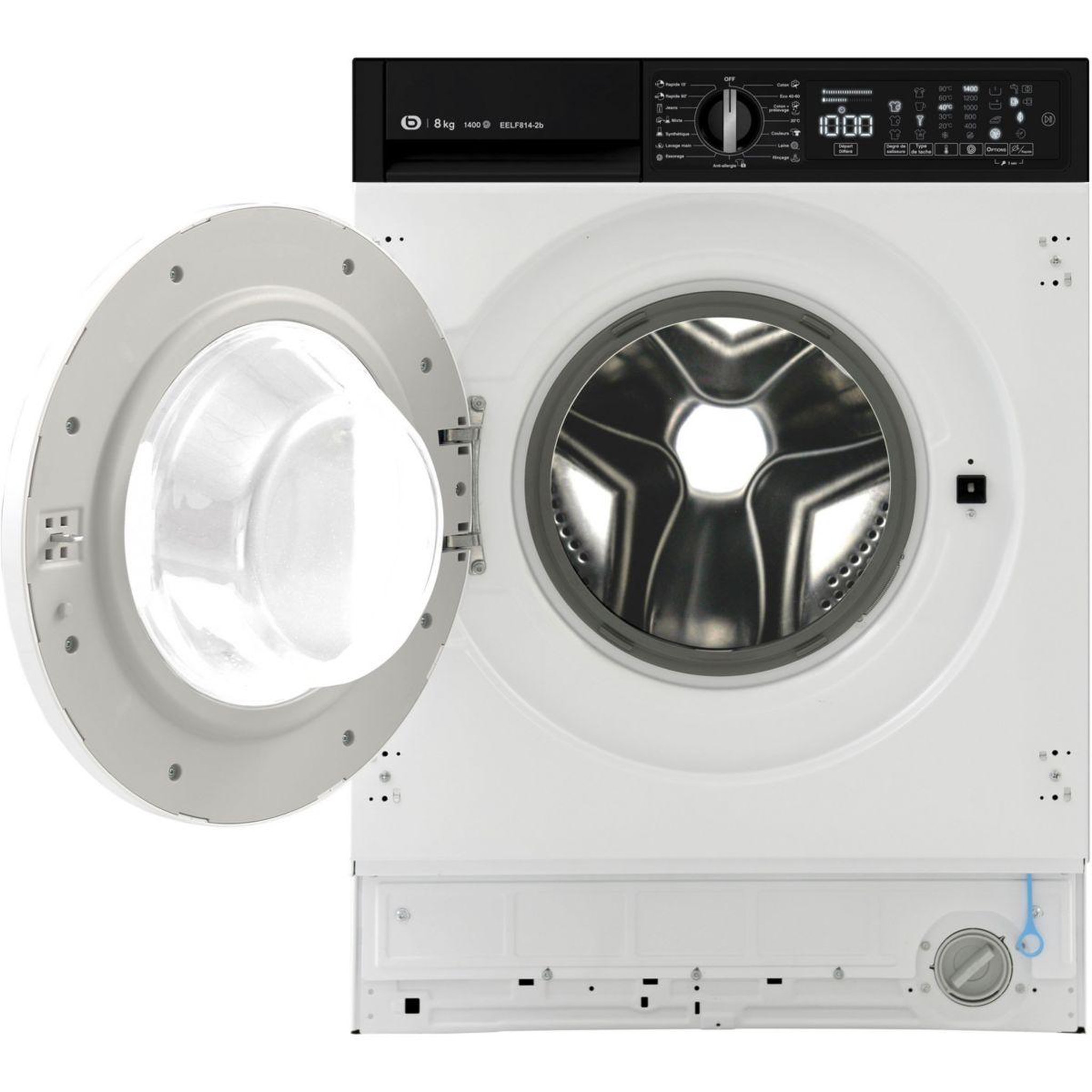Voir la diapositive 2 : ESSENTIEL B Lave linge hublot encastrable eelf814-2b