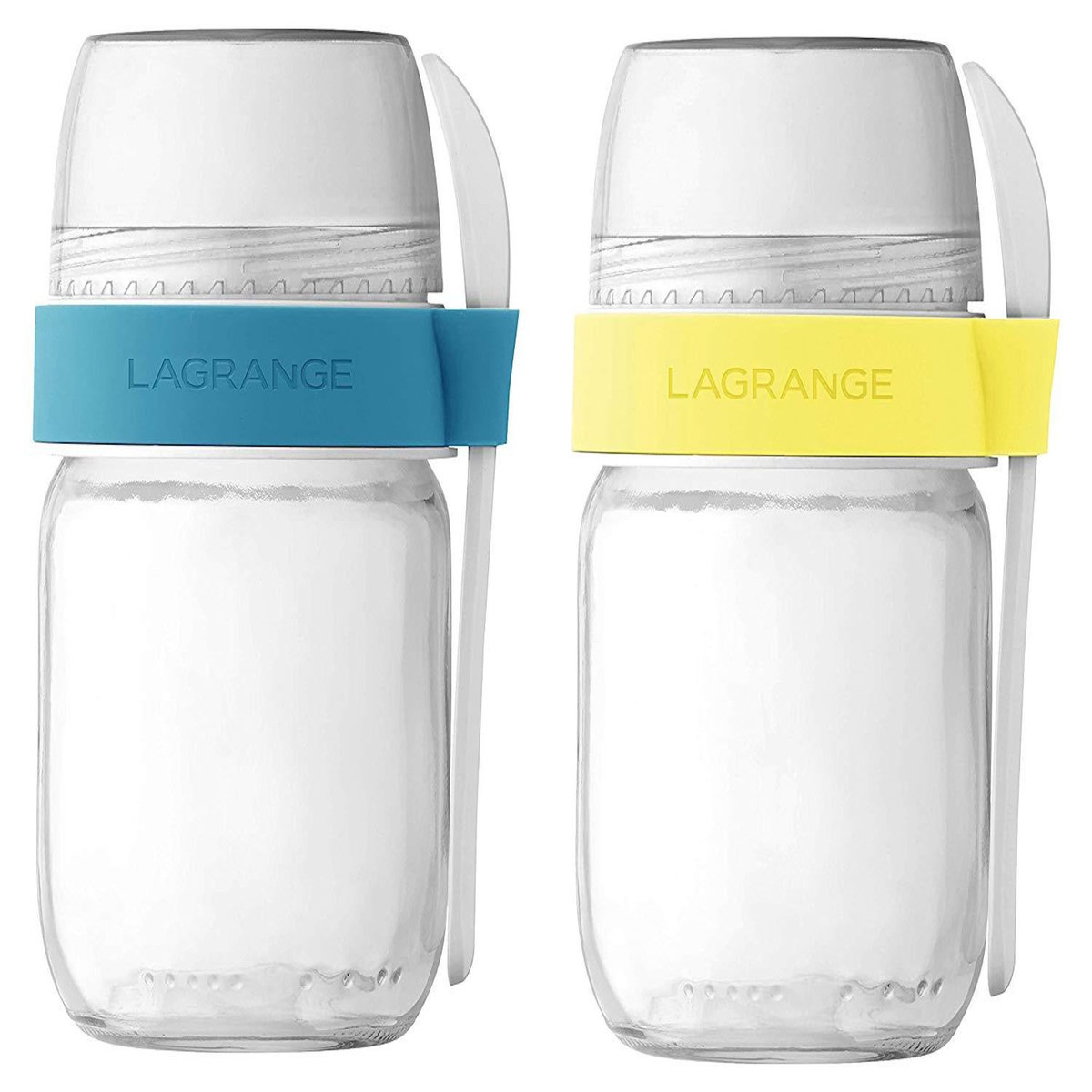 LAGRANGE Lot de 2 pots en verre pour yaourtière - 440401