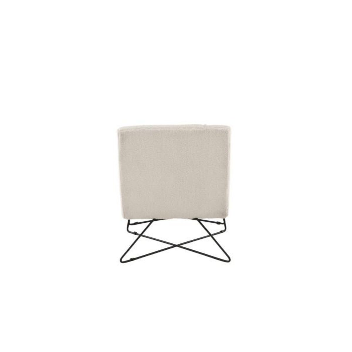 Paris Prix Fauteuil & Pouf Design Bouclette  Laconia  88cm Blanc