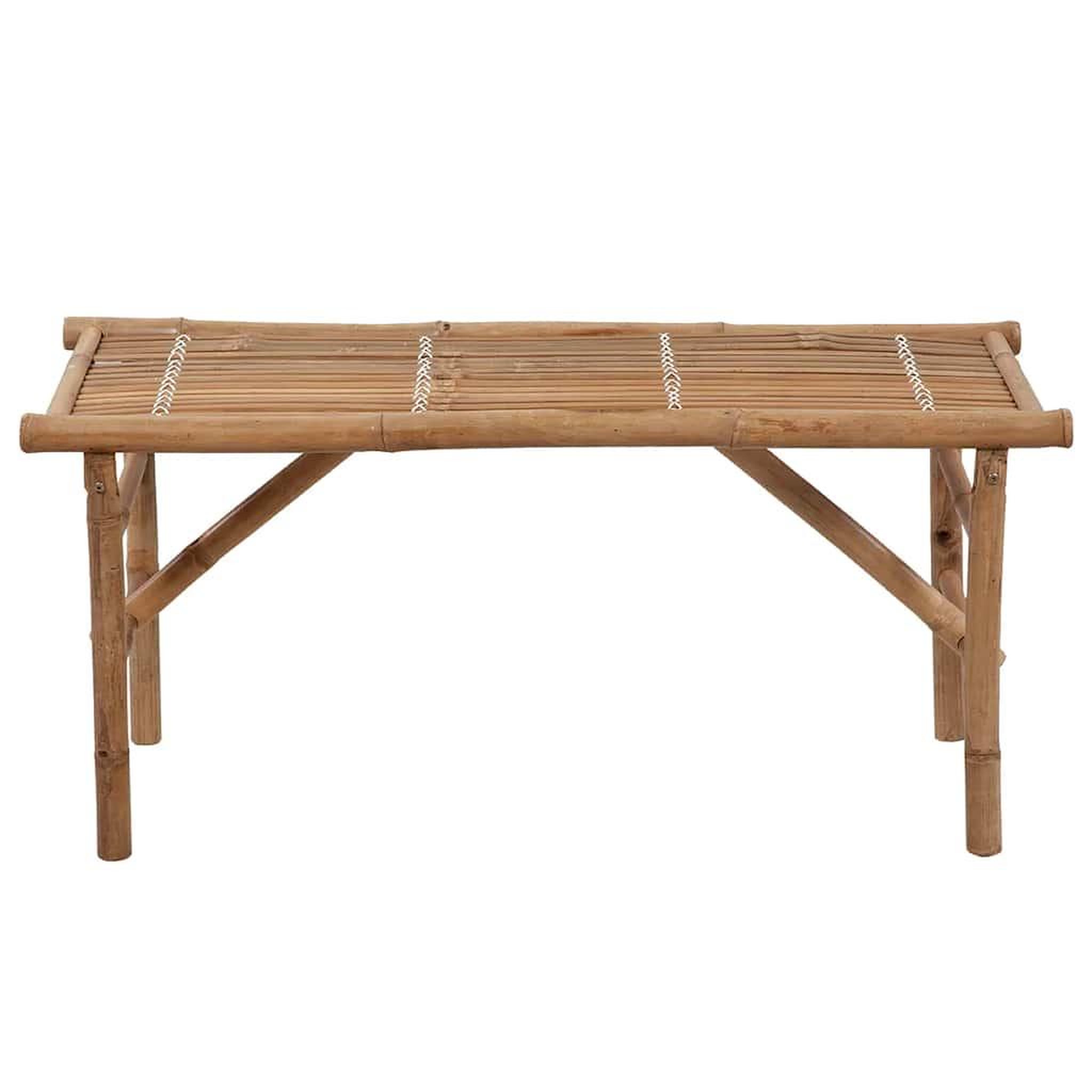 Voir la diapositive 3 : VIDAXL Banc de jardin pliable avec coussin 118 cm Bambou