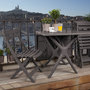 Voir la diapositive 2 : GROSFILLEX Chaise de jardin pliante - Résine - Anthracite - MIAMI