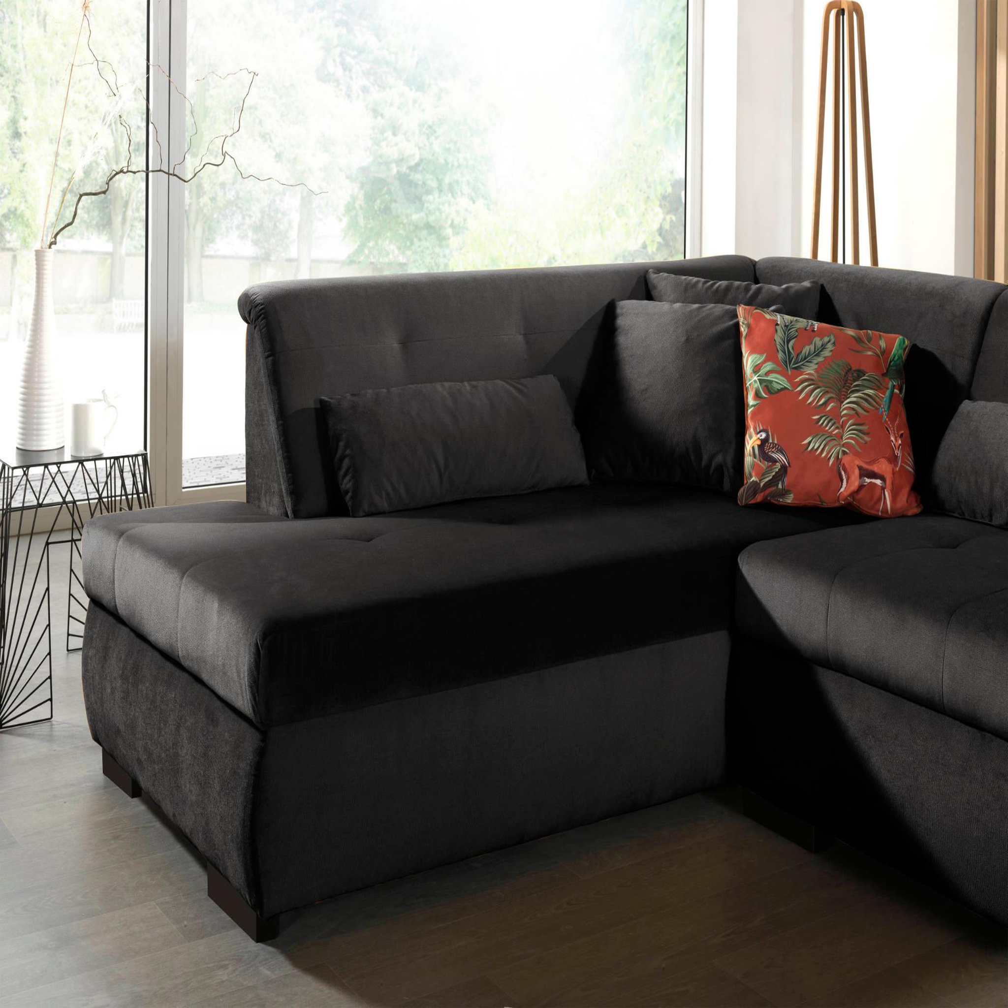 Voir la diapositive 4 : LISA DESIGN Vermont - canapé panoramique d'angle gauche - 7 places - xxl - en velours