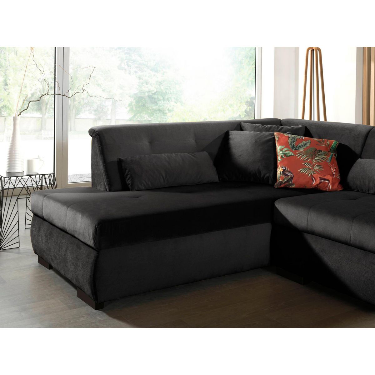 LISA DESIGN Vermont - canapé panoramique d'angle gauche - 7 places - xxl - en velours