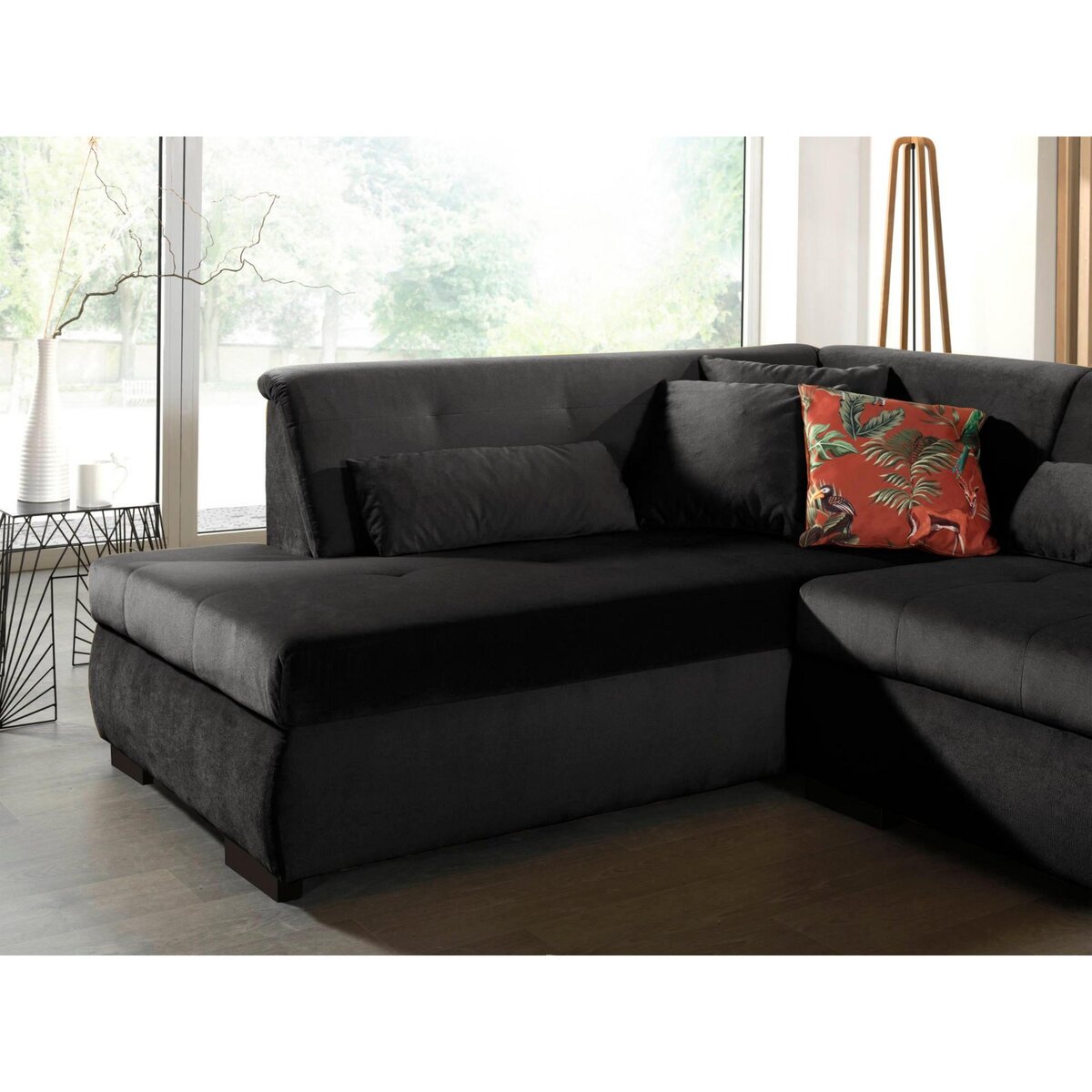 LISA DESIGN Vermont - canapé panoramique d'angle gauche - 7 places - xxl - en velours