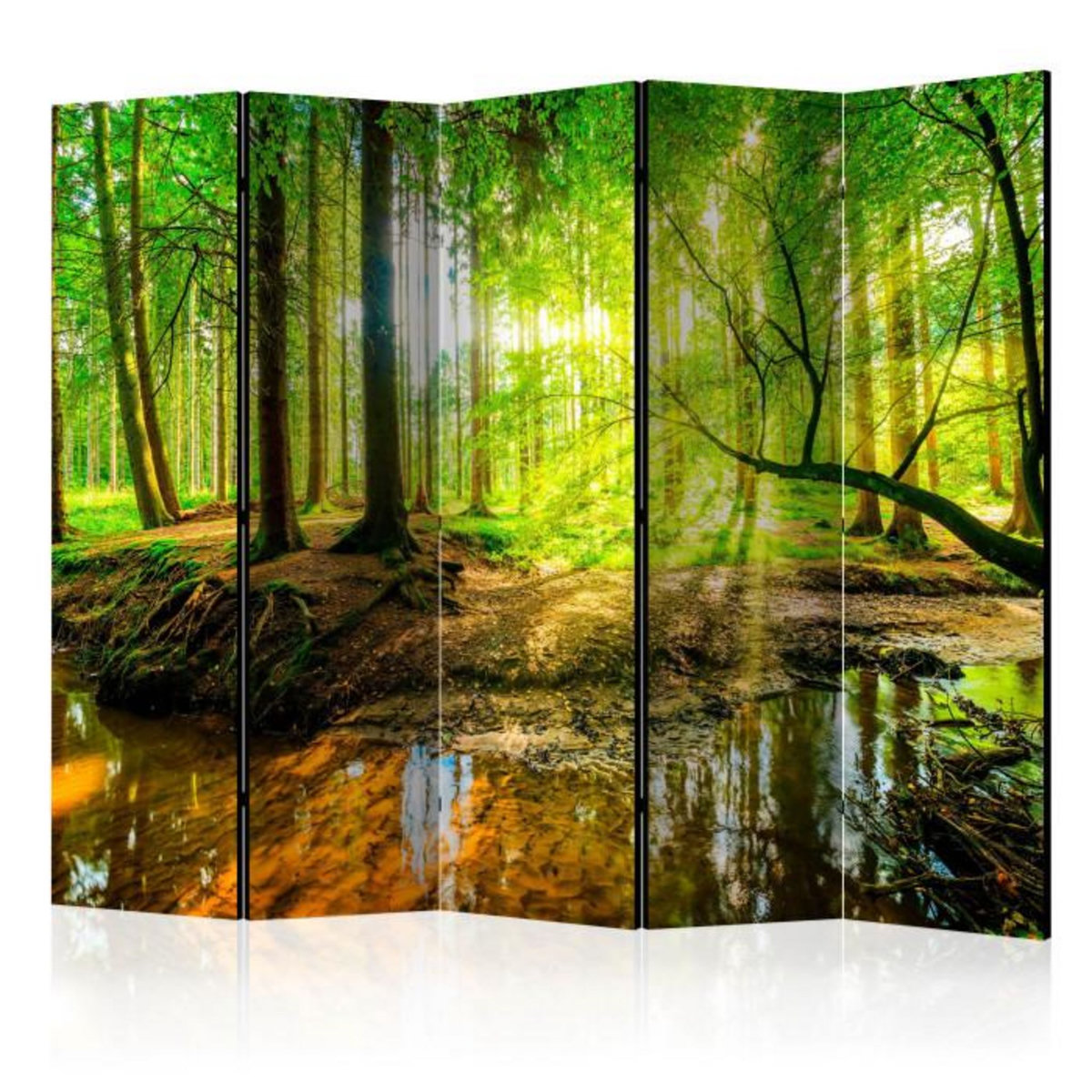 Paris Prix Paravent 5 Volets  Forest Stream  172x225cm
