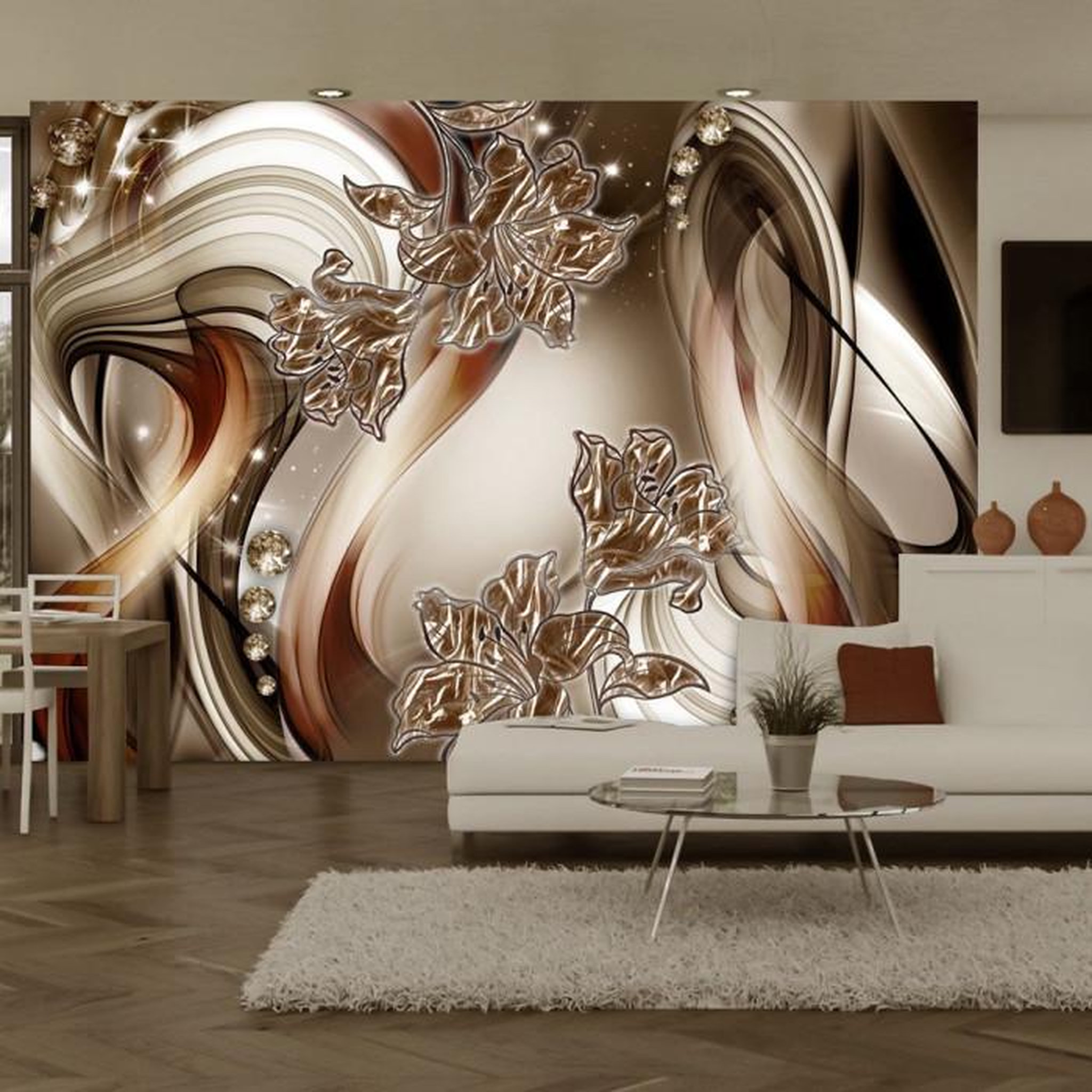 Paris Prix Papier Peint  Brown Symphony. Coloris disponibles : Multicolore