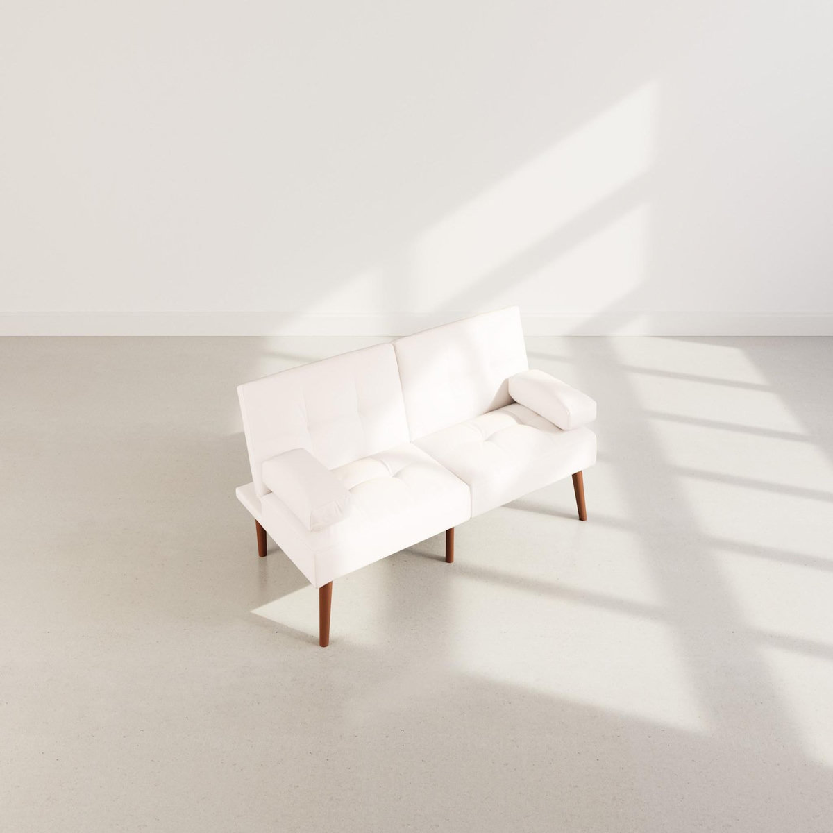 BEST MOBILIER Philae - canapé convertible clic-clac 2 places - en simili