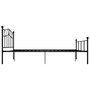 Voir la diapositive 4 : VIDAXL Cadre de lit sans matelas noir metal 140x200 cm