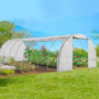 Voir la diapositive 2 : ID MARKET Serre tunnel de jardin 4 saisons 24M² blanche gamme maraîchère DES ANDES 8x3M