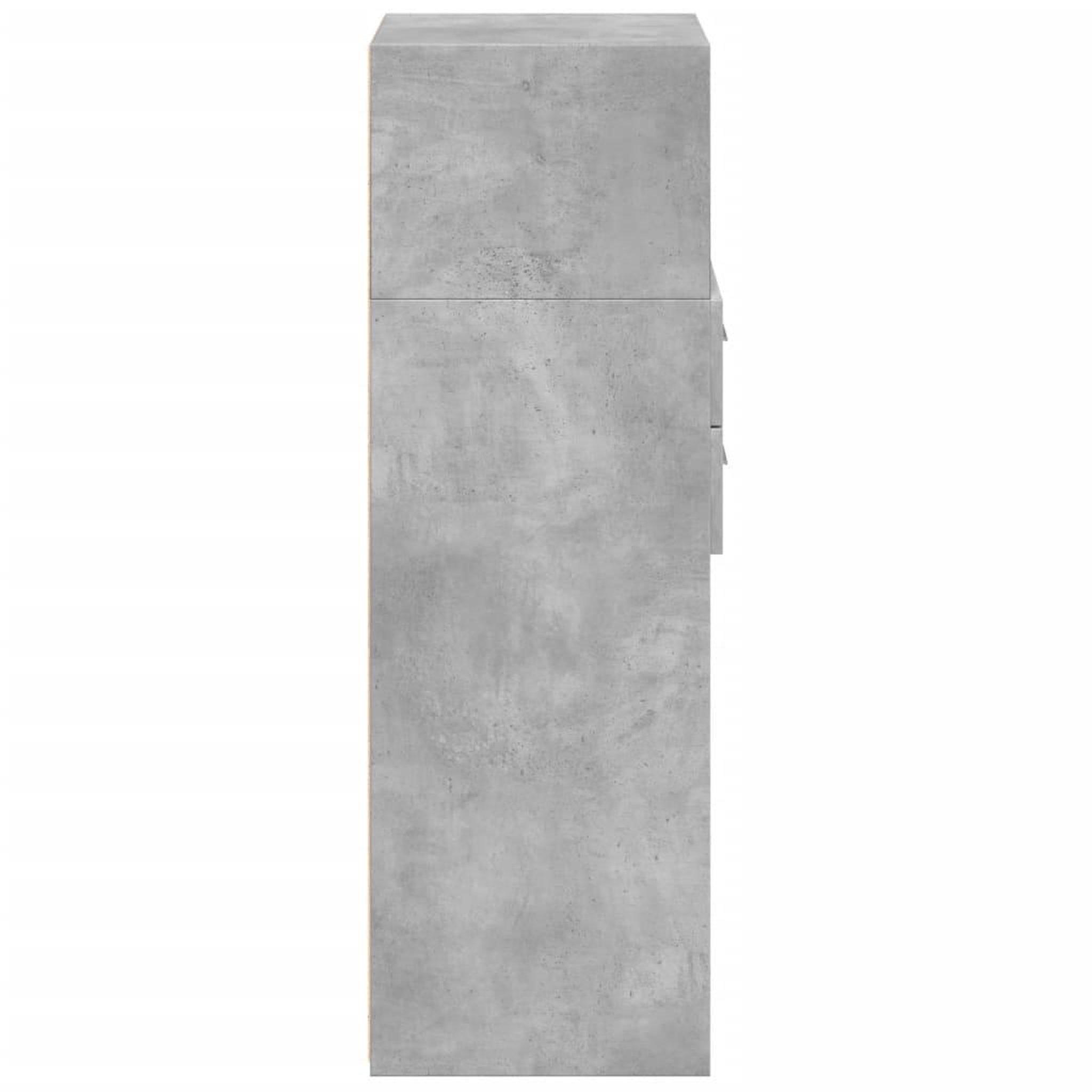 Voir la diapositive 5 : VIDAXL Buffet haut gris beton 45x42,5x124 cm bois d'ingenierie