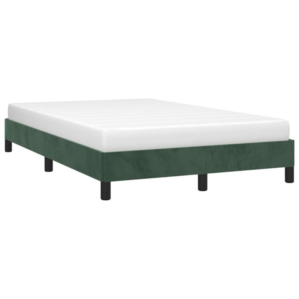 VIDAXL Cadre de lit sans matelas vert fonce 120x190 cm velours