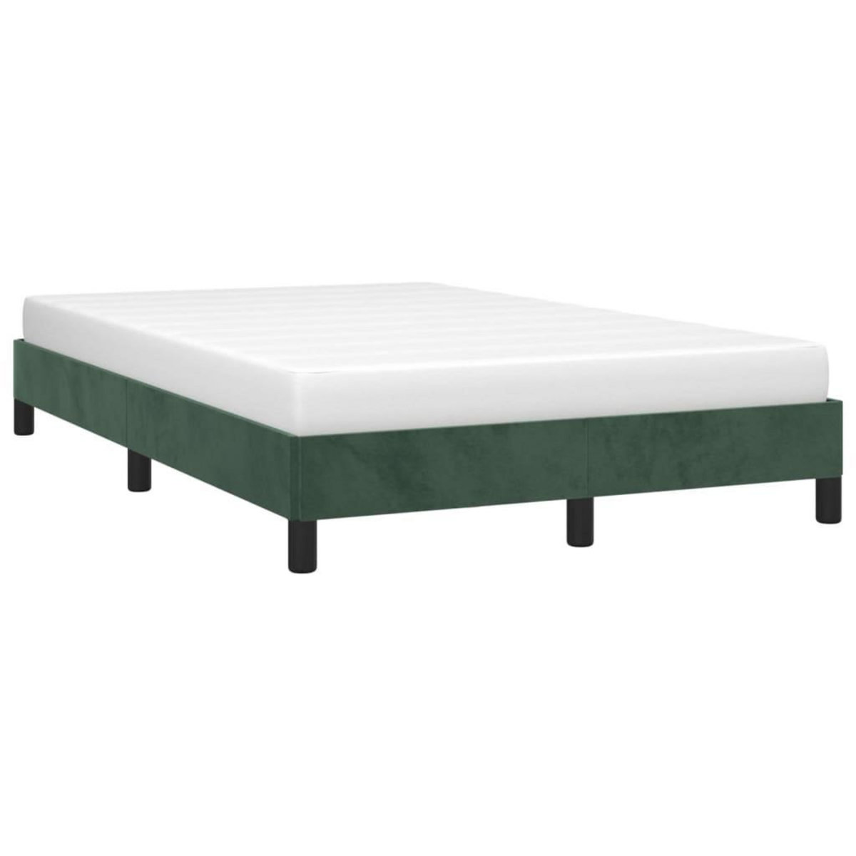 VIDAXL Cadre de lit sans matelas vert fonce 120x190 cm velours