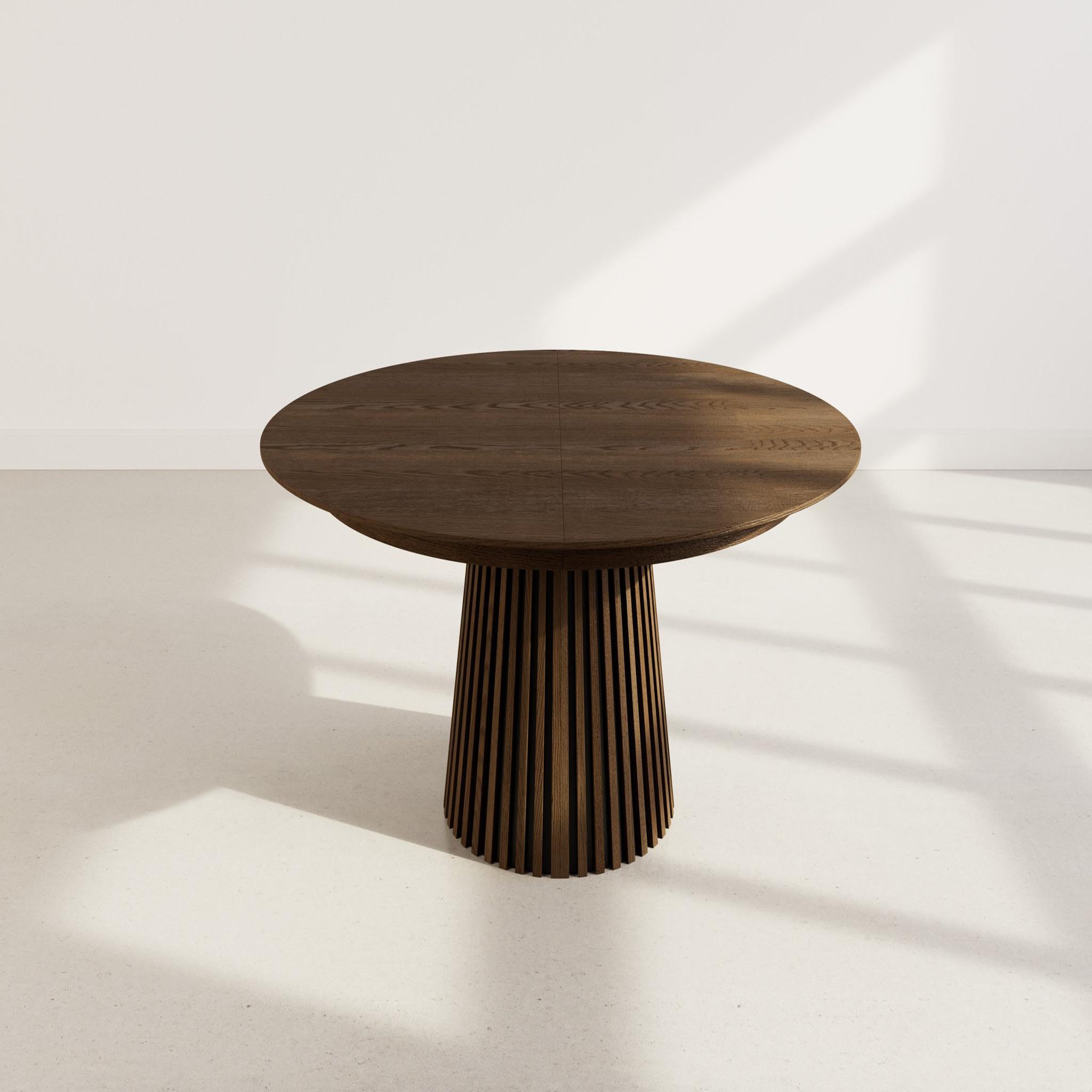 Voir la diapositive 4 : BEST MOBILIER Freya - table à manger ronde extensible - 6 à 10 personnes