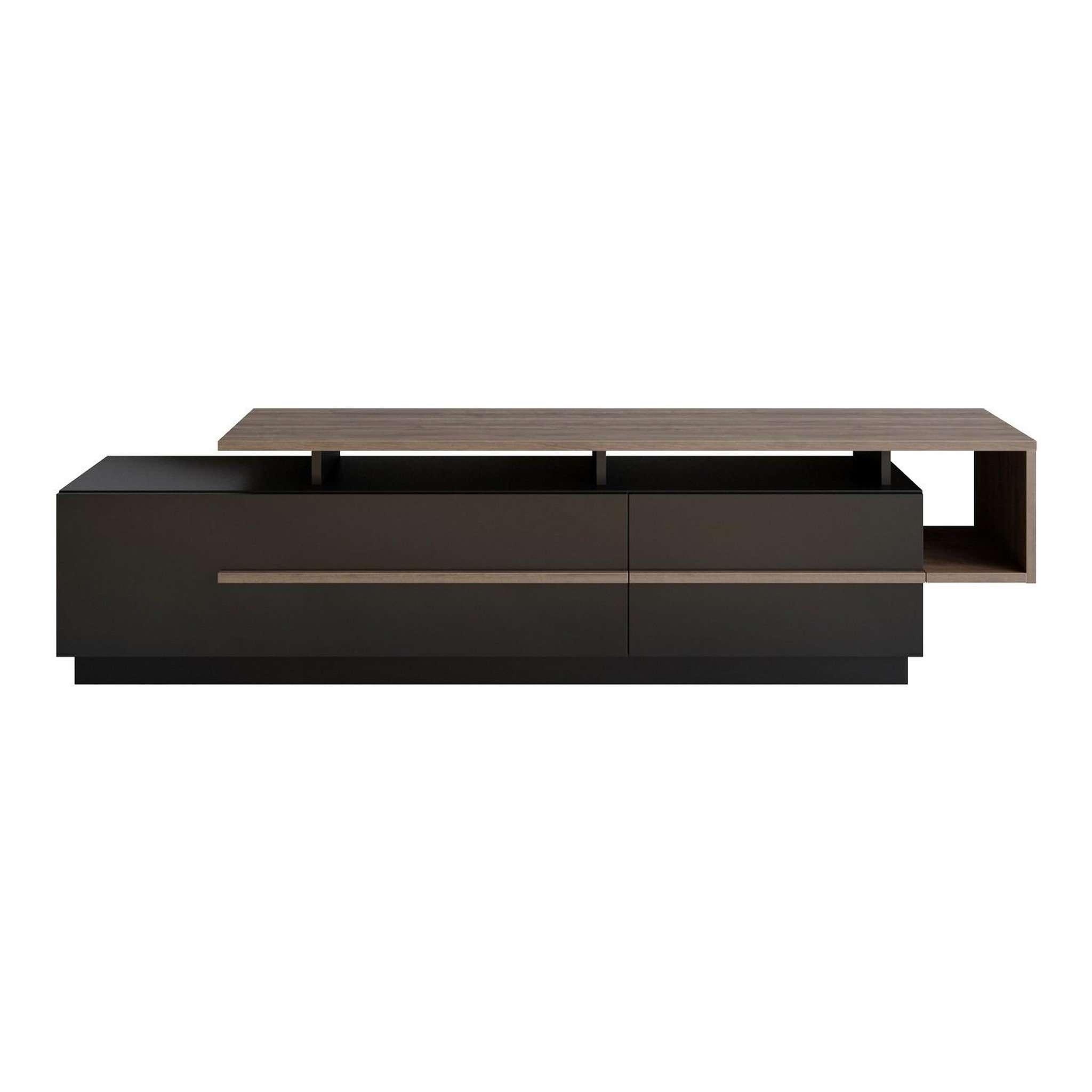Habitat et Jardin Meuble tv en bois  basak  - 180 x 40 x 46 cm - noir