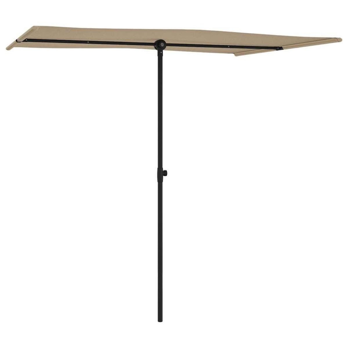 VIDAXL Parasol de jardin avec mat en aluminium 2x1,5 m Taupe