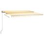Voir la diapositive 5 : VIDAXL Auvent automatique capteur de vent LED 450x350cm Jaune et blanc