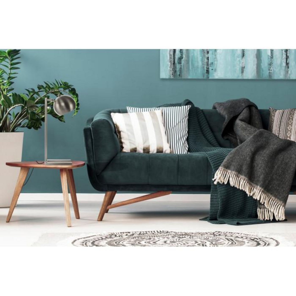 Paris Prix Lampe à Poser Déco  Bruna  50cm Argent