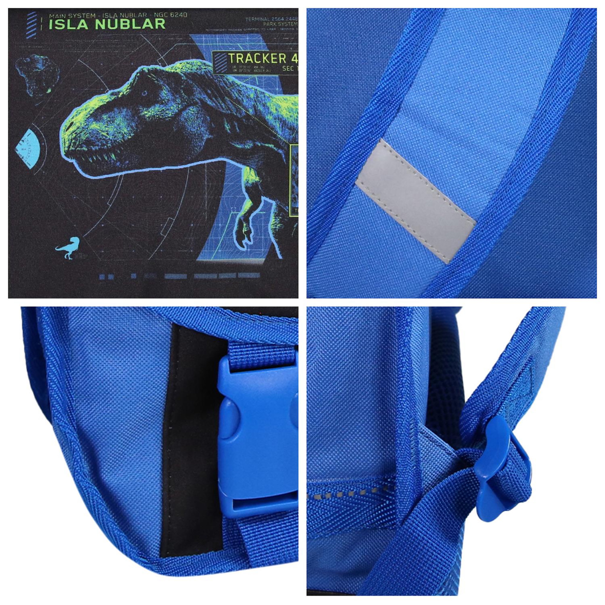 Voir la diapositive 5 : Bagtrotter Cartable Scolaire Primaire 38cm Jurassic World Noir et Bleu  2 Compartiments Bagtrotter