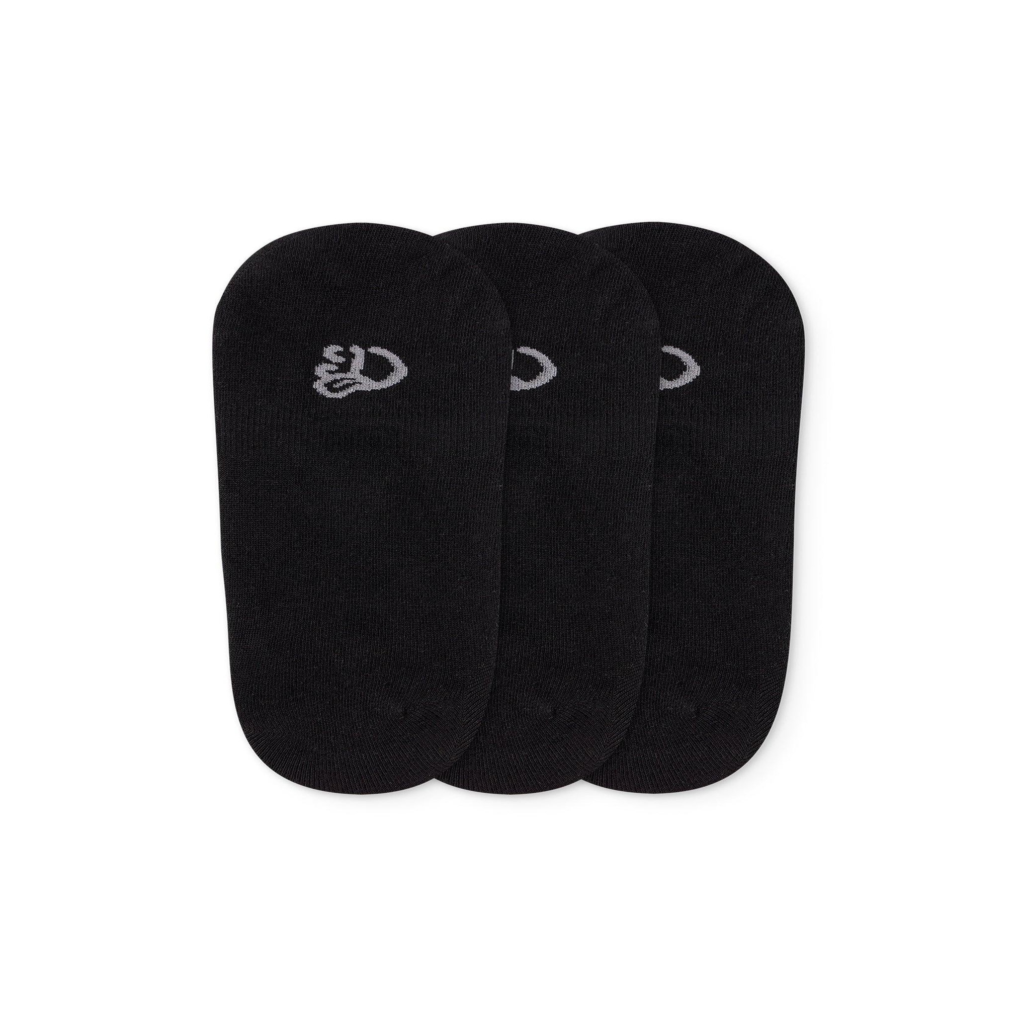 Voir la diapositive 3 : DEDOLES Lot de 3 paires de protège-pieds noires en coton