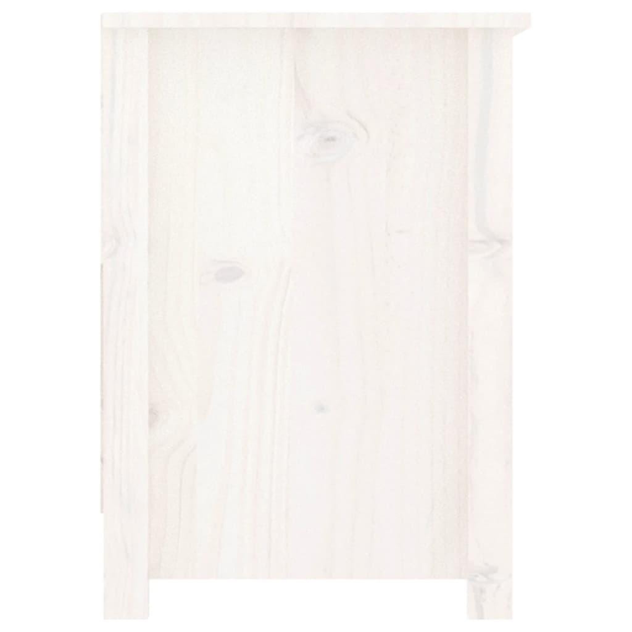 Voir la diapositive 5 : VIDAXL Meuble TV Blanc 103x36,5x52 cm Bois de pin massif