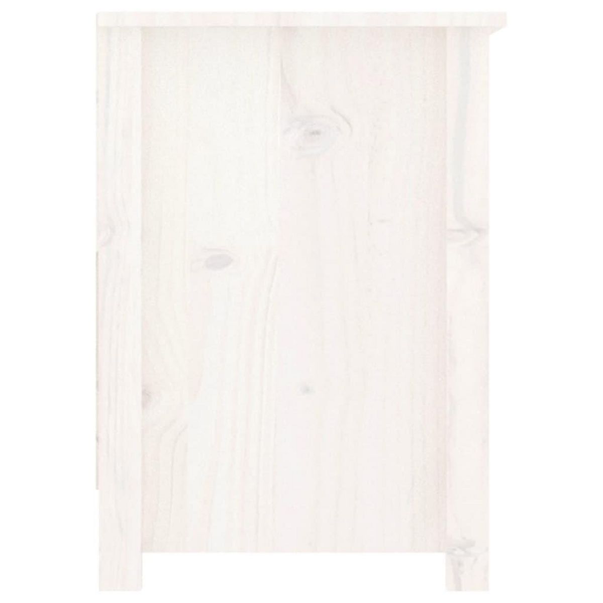 VIDAXL Meuble TV Blanc 103x36,5x52 cm Bois de pin massif