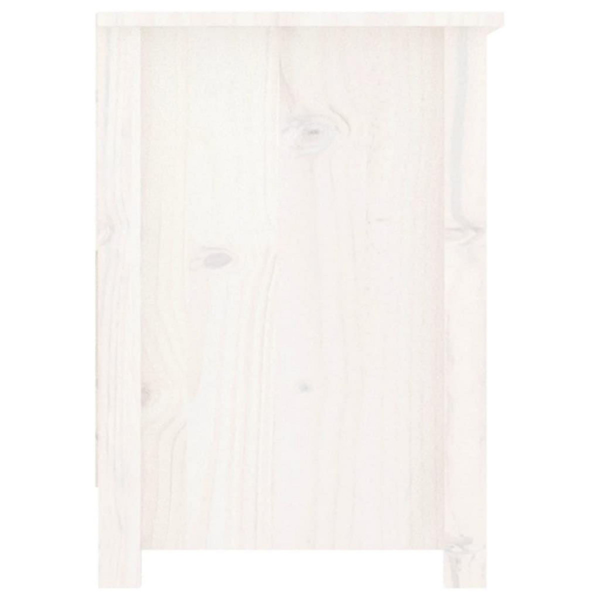 VIDAXL Meuble TV Blanc 103x36,5x52 cm Bois de pin massif
