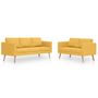Voir la diapositive 2 : VIDAXL Ensemble de canape 2 pcs tissu jaune