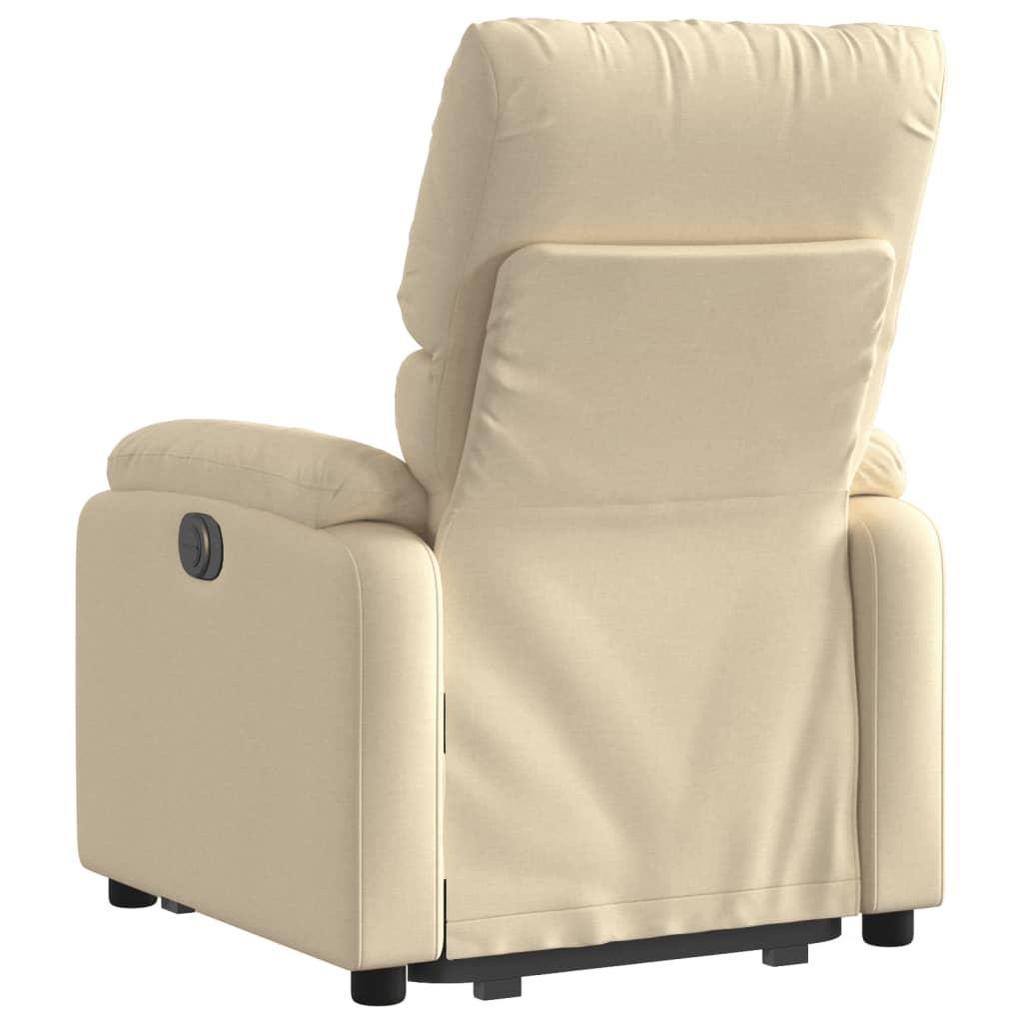 Voir la diapositive 5 : VIDAXL Fauteuil inclinable electrique creme tissu