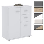 IDIMEX Buffet REMY, en mélaminé. Coloris disponibles : Marron, Bicolore, Blanc, Gris