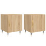 Voir la diapositive 2 : VIDAXL Tables de chevet 2 pcs chene sonoma 40x40x50 cm bois ingenierie