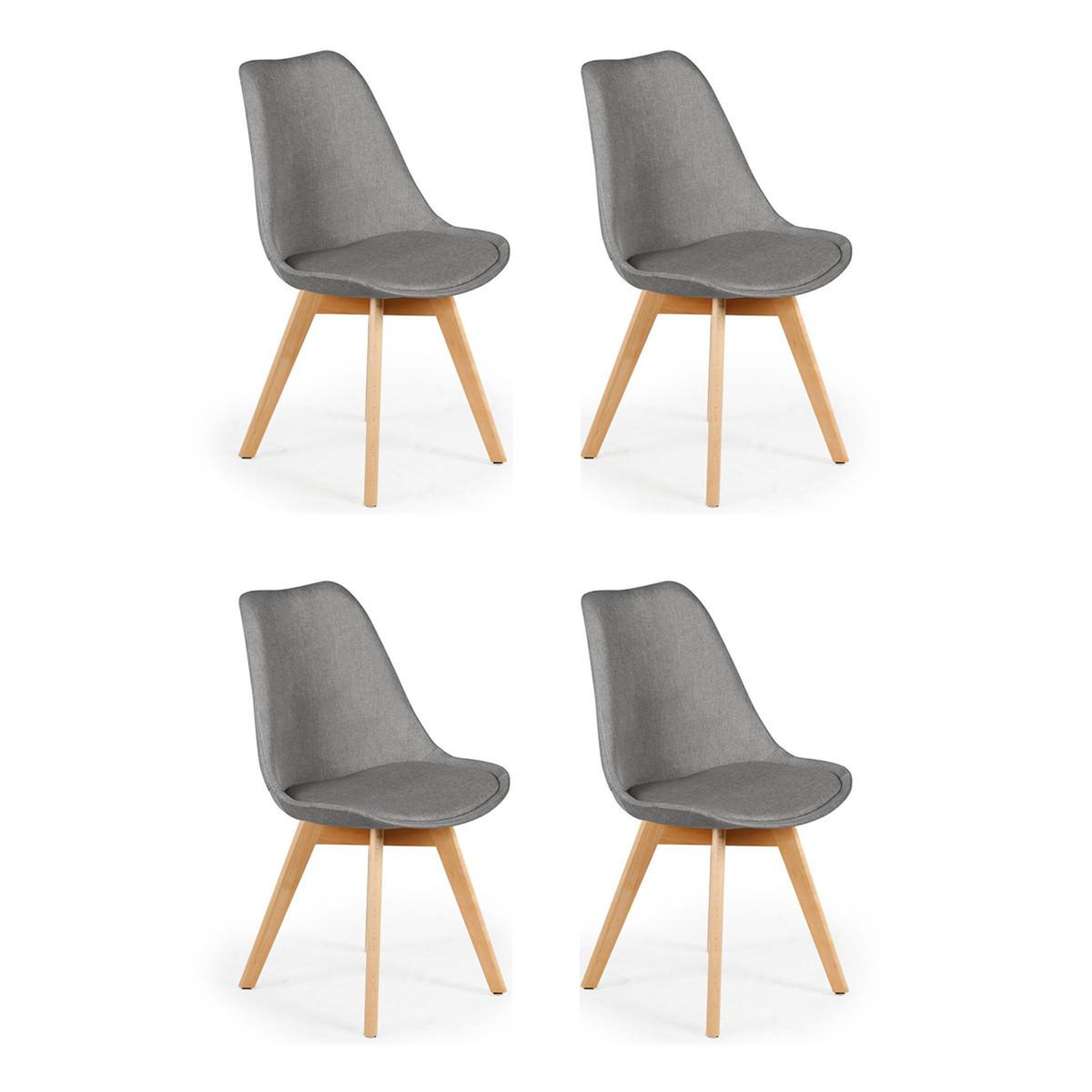 Paris Prix Lot de 4 chaises design  wellington  79cm gris