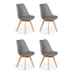 Paris Prix Lot de 4 Chaises Design  Wellington  79cm Gris