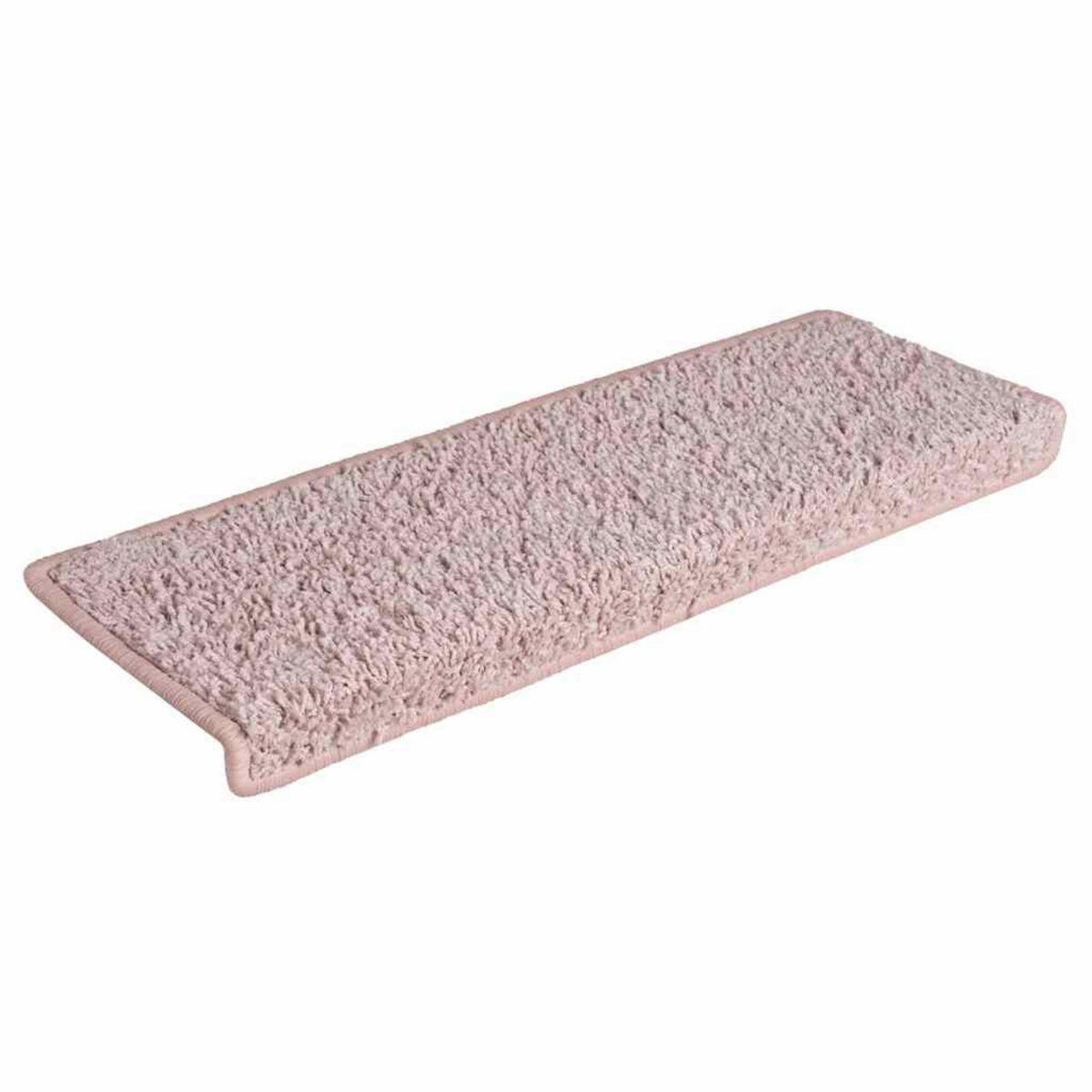 VIDAXL Tapis d'escalier 30 pcs 65x21x4 cm blanc et rose