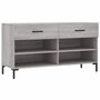 Voir la diapositive 2 : VIDAXL Banc a chaussures sonoma gris 102x35x55 cm bois d'ingenierie