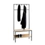 Voir la diapositive 5 : Paris Prix Meuble d'Entrée Vestiaire  Miranda  180cm Chêne & Noir