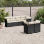 Voir la diapositive 1 : VIDAXL Salon de jardin 7 pcs avec coussins noir resine tressee