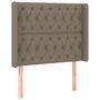 Voir la diapositive 3 : VIDAXL Tete de lit a LED Taupe 103x16x118/128 cm Tissu