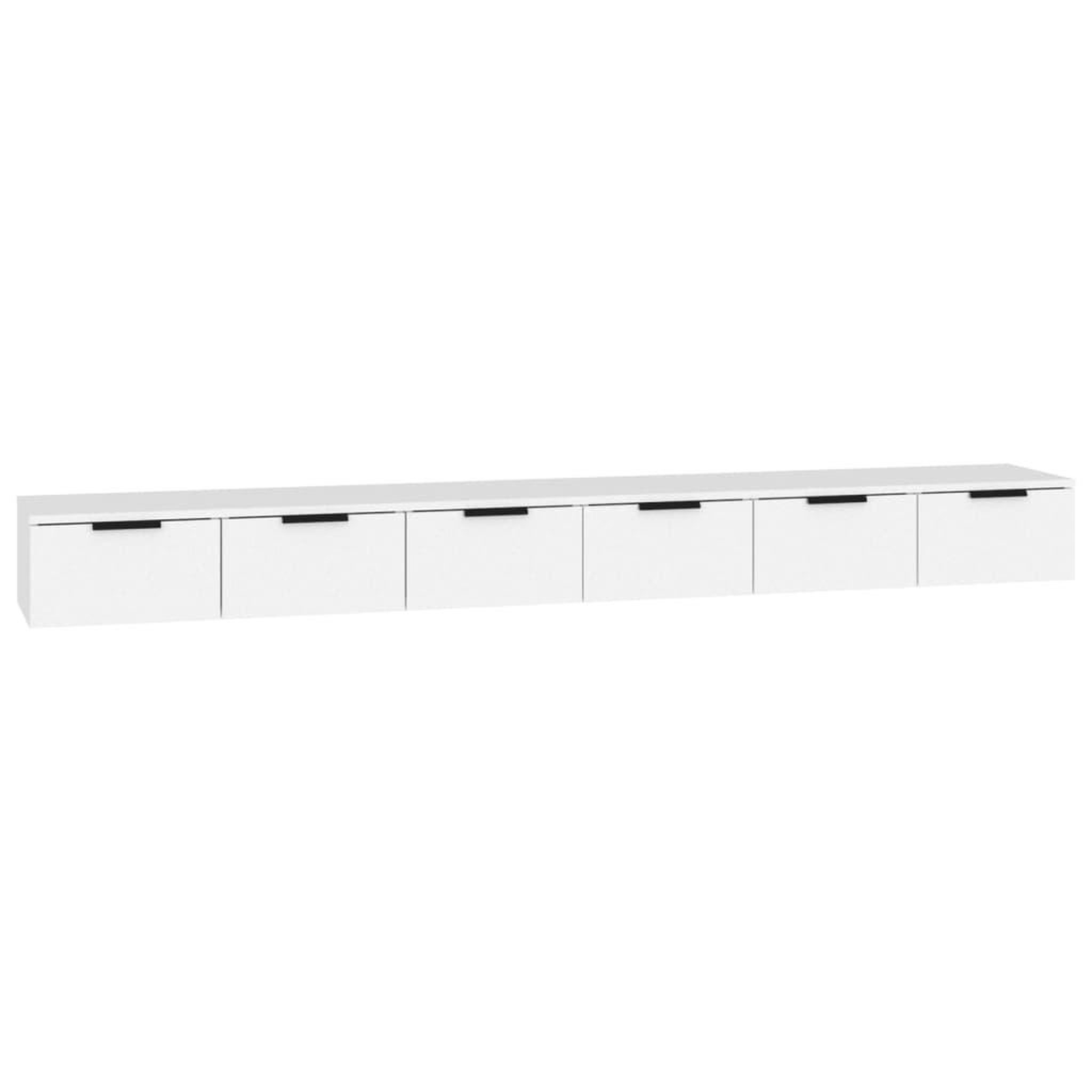 Voir la diapositive 2 : VIDAXL Armoires murales 2 pcs Blanc brillant 102x30x20 cm