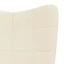 VIDAXL Chaise a bascule Creme Tissu