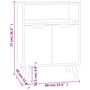 Voir la diapositive 6 : VIDAXL Buffet gris beton 60x30x72 cm bois d'ingenierie