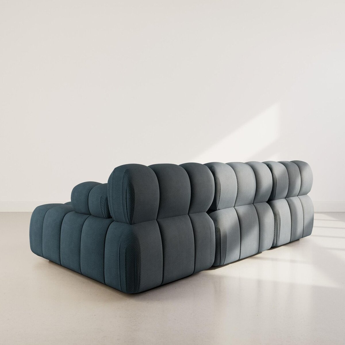 LISA DESIGN Ruby - canapé modulable d'angle droit 4 places en velours texturé