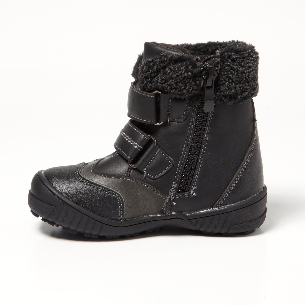 IN EXTENSO Bottines fourrées à scratch et zip bébé