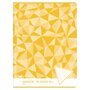 AUCHAN Cahier piqué 24x32cm 96 pages petits carreaux 5x5 jaune motif triangles