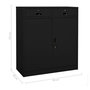 Voir la diapositive 6 : VIDAXL Armoire de bureau Noir 90x40x102 cm Acier