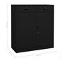 Voir la diapositive 6 : VIDAXL Armoire de bureau Noir 90x40x102 cm Acier