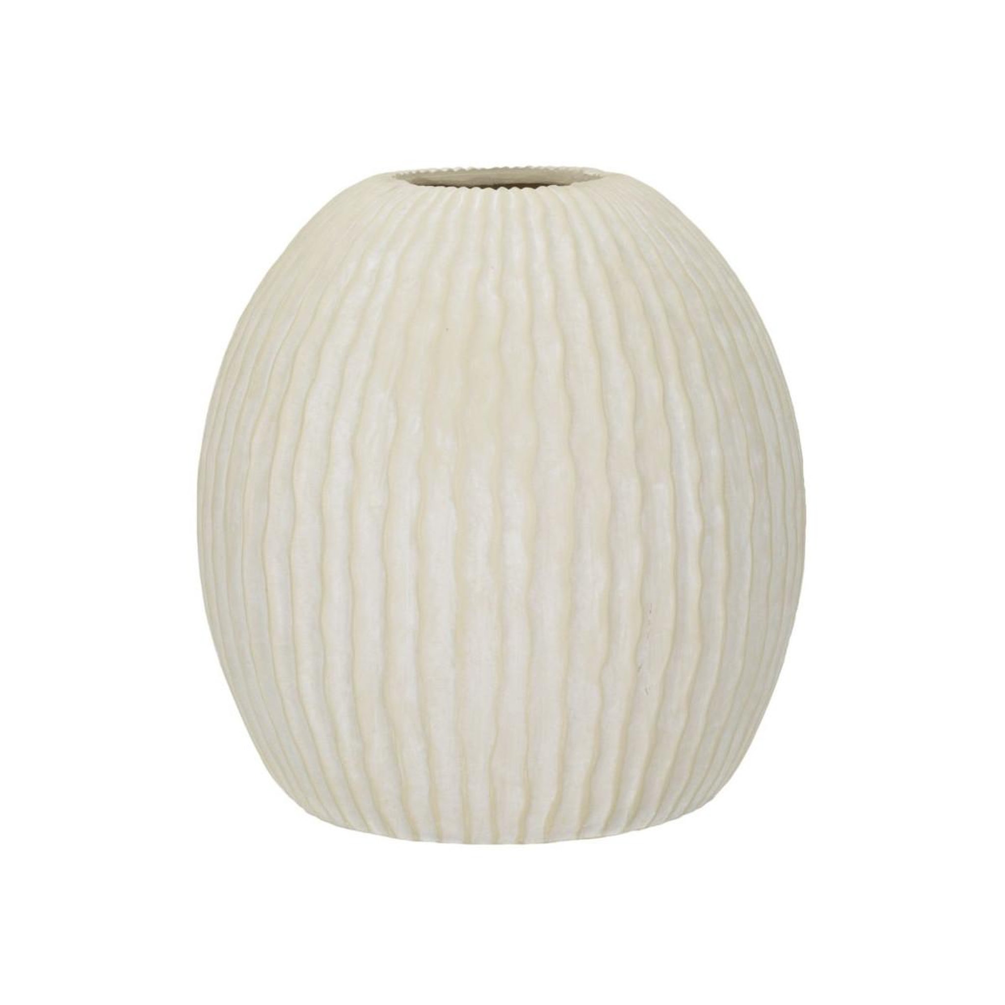 Paris Prix Vase design rainuré  icicle  38cm crème
