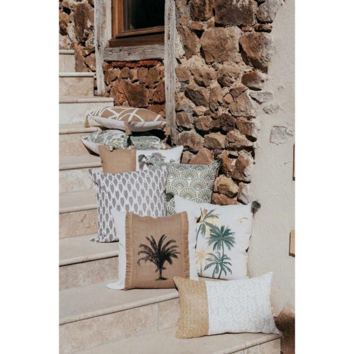 Paris Prix Coussin Déco Jute  Tokao  30x50cm Naturel