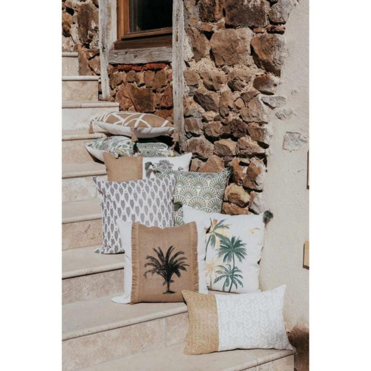 Paris Prix Coussin Déco Jute  Tokao  30x50cm Naturel